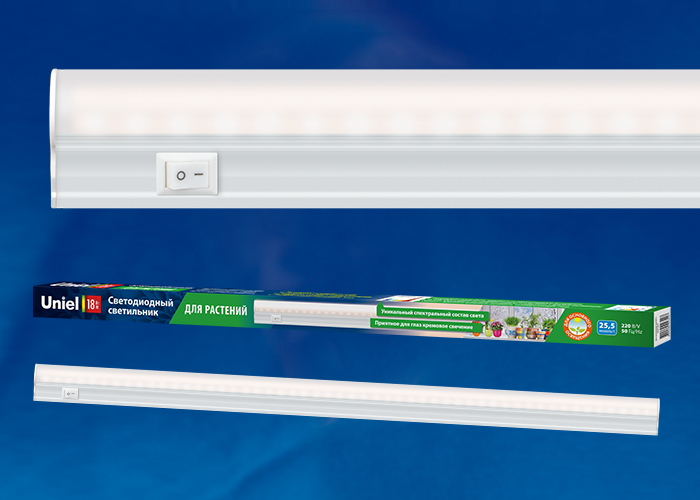 ULI-P11-35W/SPFR IP40 WHITE Светильник для растений светодиодный линейный, 1150мм, выкл. на корпусе.